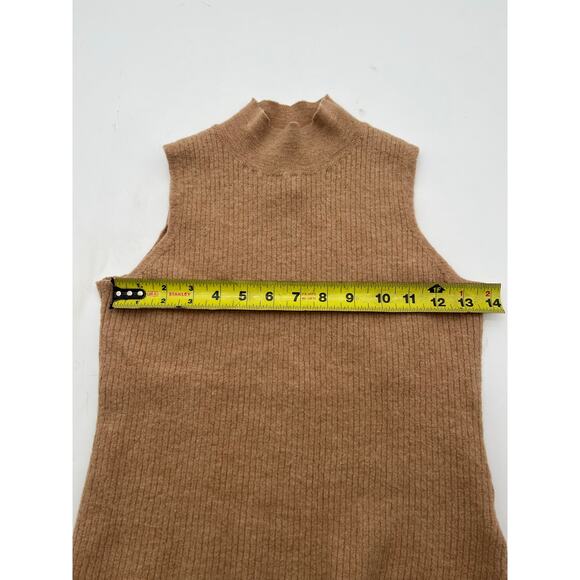 Halston hundred percent extra fine merino wool Sz XS - S Camel Brown Mocha Latte - Picture 4 of 9